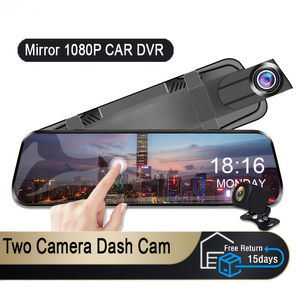 Mirror Camera 1080P for Car Touch Screen Video Recorder Rearview mirror Dash Cam Front and Rear
